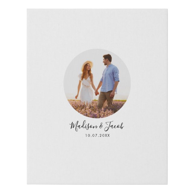 Photo Wedding Guest Signing Faux Canvas (Front)