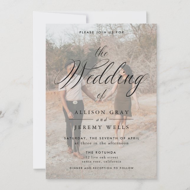 Photo Wedding Invitation (Front)