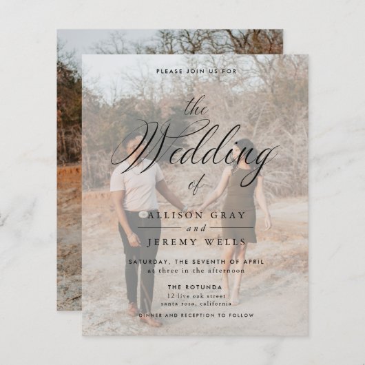 Photo Wedding Invitation (Front/Back)