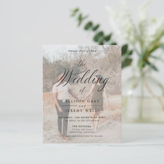 Photo Wedding Invitation (Standing Front)