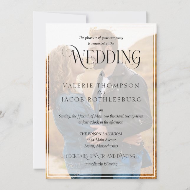 Photo Wedding Invitation (Front)