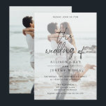 Photo Wedding Invitation<br><div class="desc">All aspects of this design can be edited (font,  text size,  or floral accents moved/removed) to fit your needs. Please contact me if you need help with this design.</div>