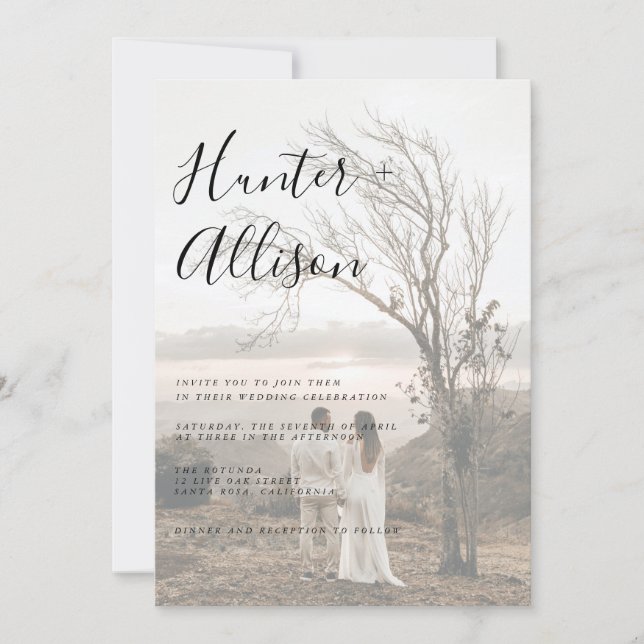 Photo Wedding Invitation (Front)