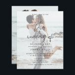Photo Wedding Invitation<br><div class="desc">The digital download for this design can be found by clicking this link >> https://www.zazzle.com/collections/photo_wedding_suite-119199762584865171?rf=238187168869594910 This card features a handwritten font and modern minimalist design. Easily change the colors and edit *most* wording to meet the needs of your occasion. This invite is perfect for your contemporary, industrial, or bohemian wedding...</div>