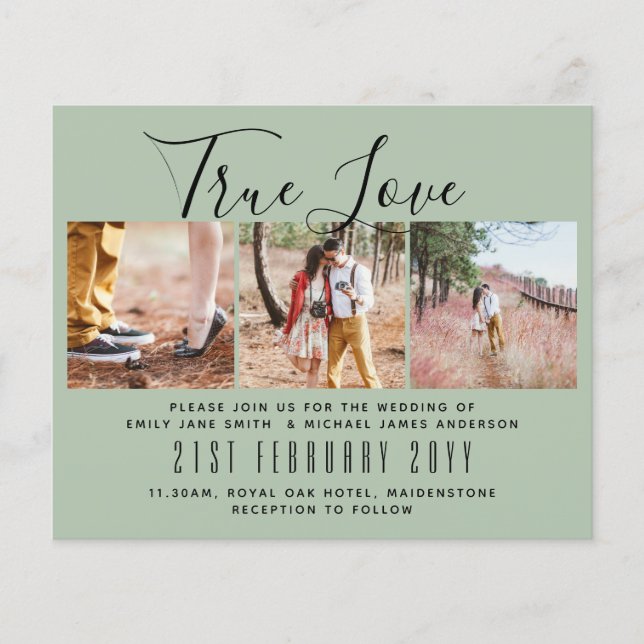 Photo Wedding Invitation Engagement Bridal Shower  Flyer (Front)