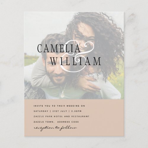 PHOTO Wedding Invitation Engagement Save the Date Flyer