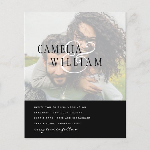 PHOTO Wedding Invitation Engagement Save the Date Flyer