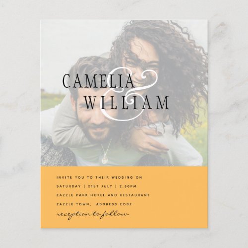 PHOTO Wedding Invitation Engagement Save the Date Flyer