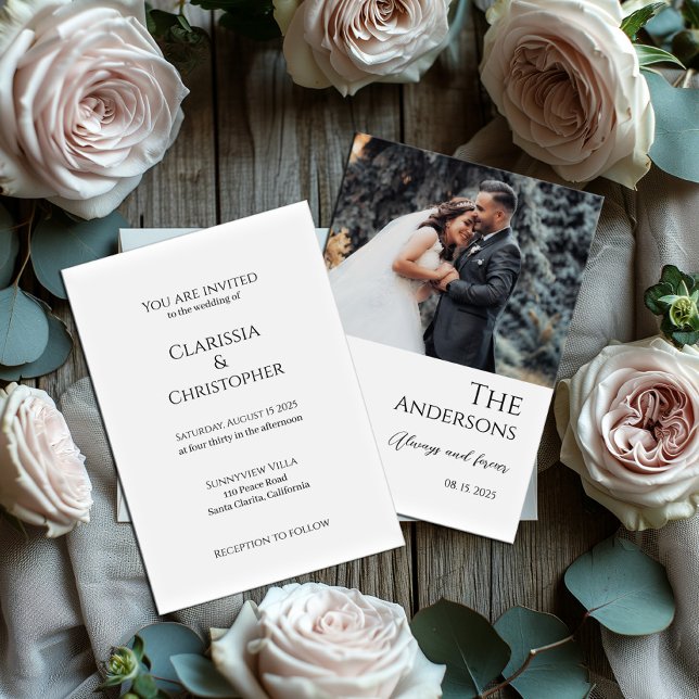 Photo wedding invitation modern minimalist (Creator Uploaded)