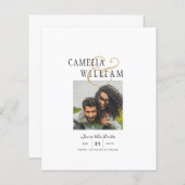 Photo Wedding Invitation Save Date Digital Options (Front/Back)