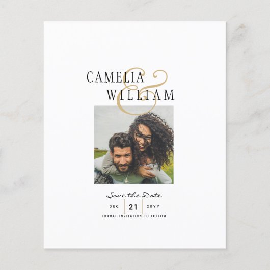 Photo Wedding Invitation Save Date Digital Options (Front)