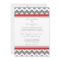 Photo Wedding Invitations Grey Red Chevron