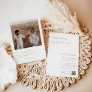 Photo Wedding Invite, Boho Minimalist Neutral Tone Invitation