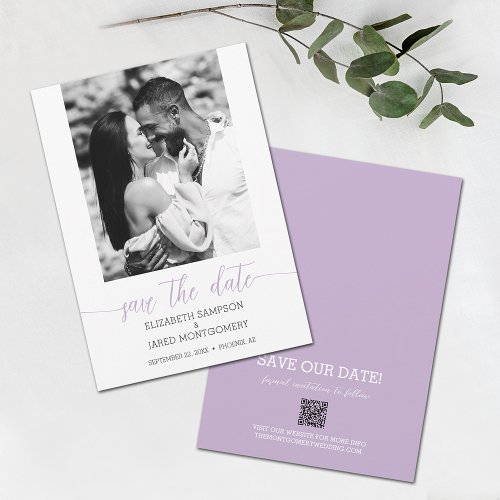 Photo Wedding Lavender Save The Date