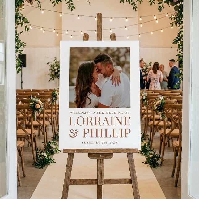 Photo wedding modern bold welcome sign (Photo wedding modern bold welcome sign.)