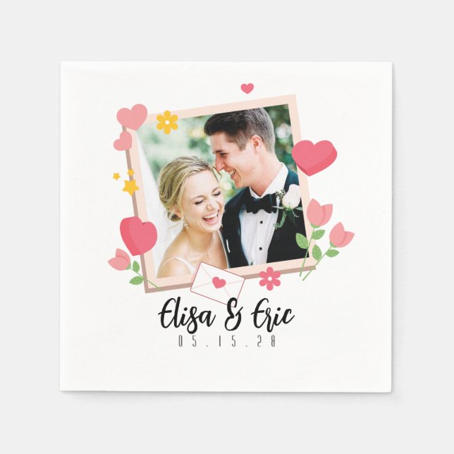 Photo Wedding Napkin (Front)
