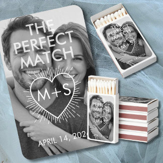 Photo Wedding or Engagement Matchboxes Favors