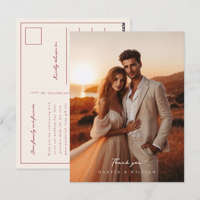 photo wedding Postcard (Front/Back)