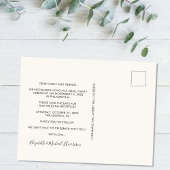 Photo Wedding Reception Cream Save The Date Announcement Postcard
