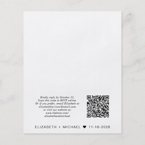 Photo Wedding Reception QR Code Invitation Flyer | Zazzle