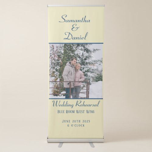 Photo Wedding Rehearsal Dinner Retractable Banner