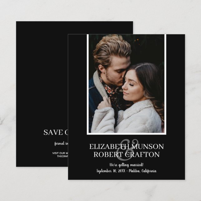 Photo Wedding Save The Date (Front/Back)