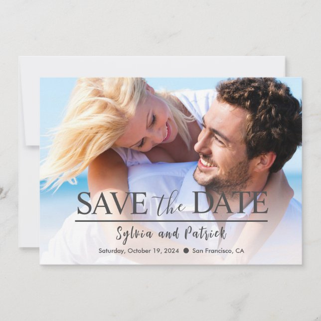 Photo Wedding Save the Date Announcement (Front)
