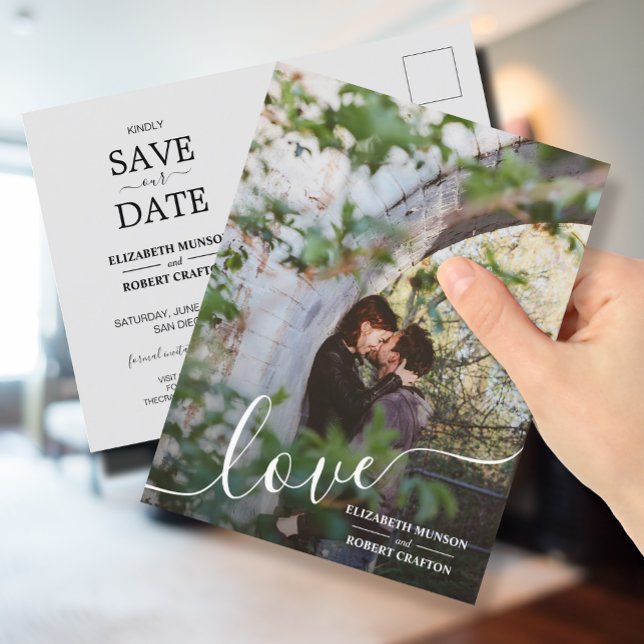 Photo Wedding Save the Date Announcement Postcard (Creator Uploaded)