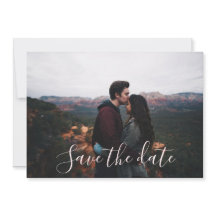 Photo wedding save the date card