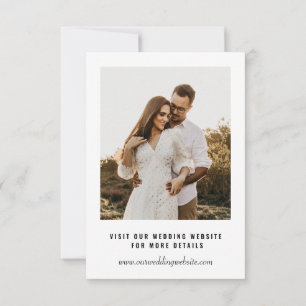 Photo Wedding Save the Date Faux Vellum Overlay Invitation