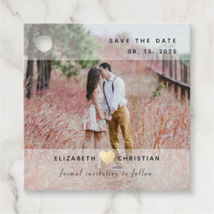Photo Wedding Save The Date Invitation Favor Tags