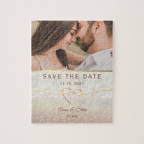 Photo Wedding Save The Date Jigsaw Puzzle