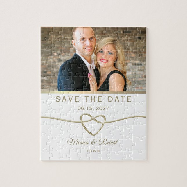 Photo Wedding Save The Date Jigsaw Puzzle (Vertical)