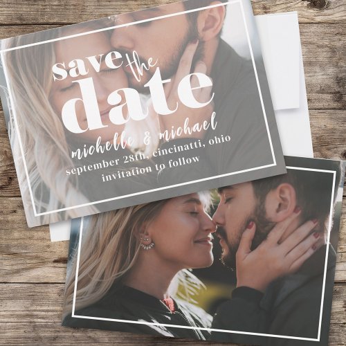 Photo Wedding Save the Date Modern Minimalist