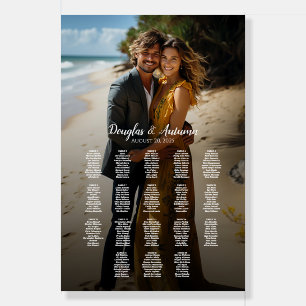 Photo wedding seating chart elegant 18 tables foam board