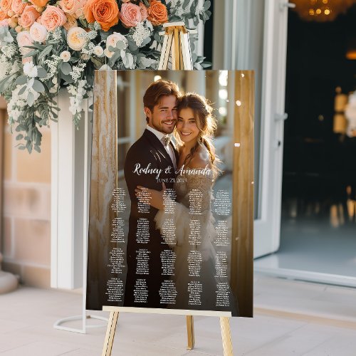 Photo wedding seating chart elegant 20 tables foam board