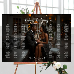 Photo wedding seating chart elegant 24 tables foam board