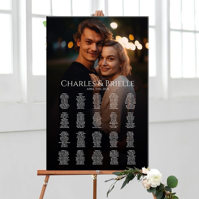 Photo wedding seating chart elegant modern (Creator Uploaded)