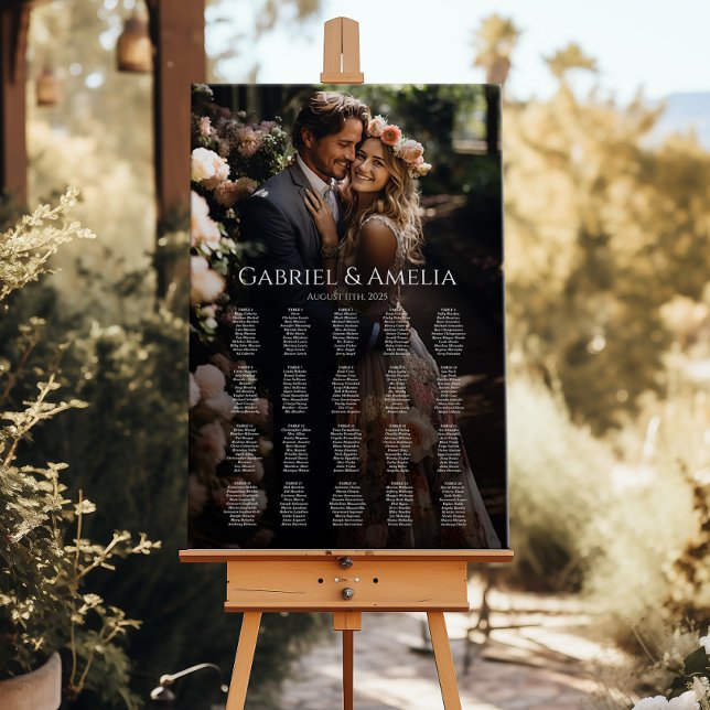 Photo wedding seating chart elegant modern (Creator Uploaded)