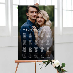 Photo wedding seating chart elegant modern foam board