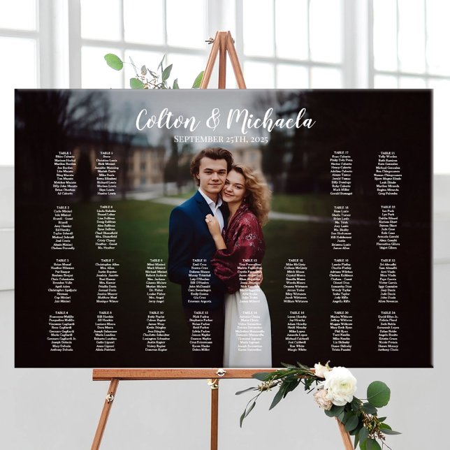 Photo wedding seating chart elegant seating plan (Creator Uploaded)