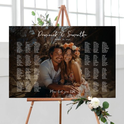 Photo wedding seating chart elegant seating plan foam board