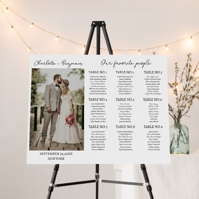 Photo Wedding Seating Chart  Foam Board (In Situ (Stand))