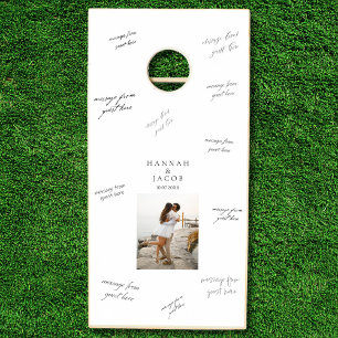 Photo Wedding Signature Guest Book Cornhole Set