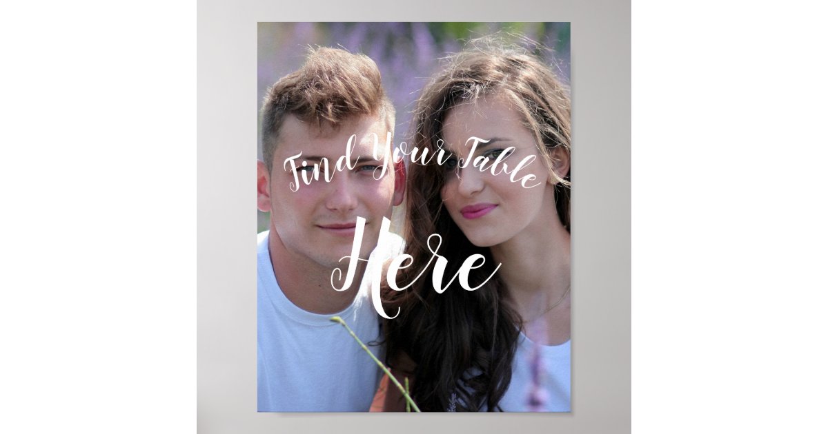 Photo Wedding Table Assignment Sign | Zazzle