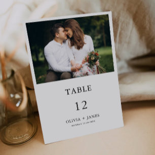 Photo Wedding Table Cards Template