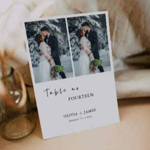 Photo Wedding Table Cards Template