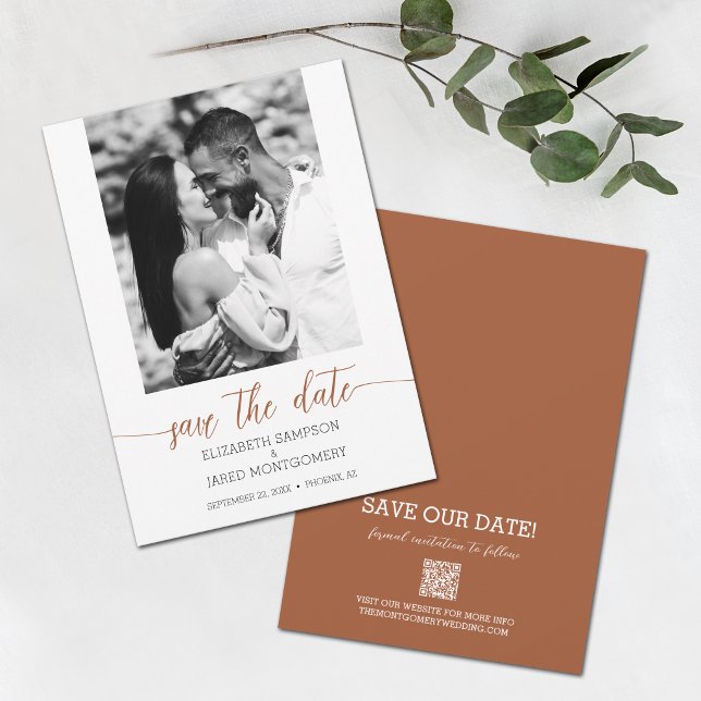 Photo Wedding Terracotta Save The Date