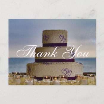 Photo  Wedding Thank You Announcement Postcard by Iggys_World at Zazzle