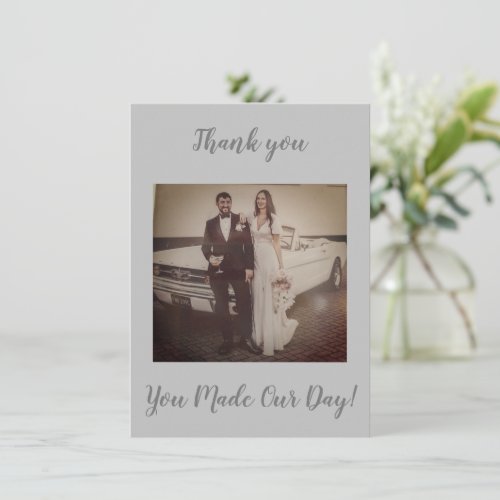 Photo Wedding Thank You Card